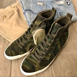 POLO Green Camo High Tops Size 9